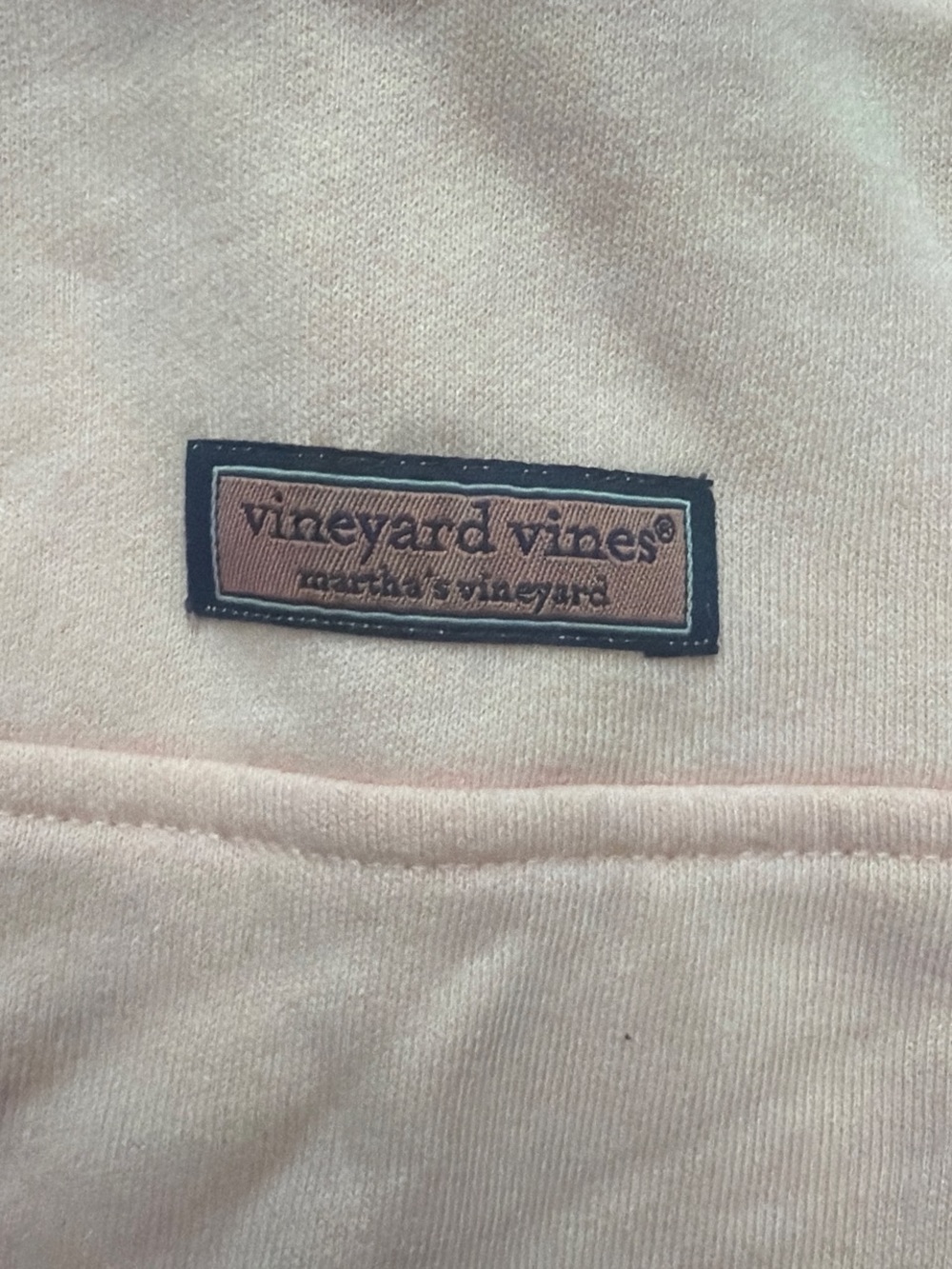Vineyard Vines Light Pink Quarter-Zip Fleece Pullover - Picture 2 of 3